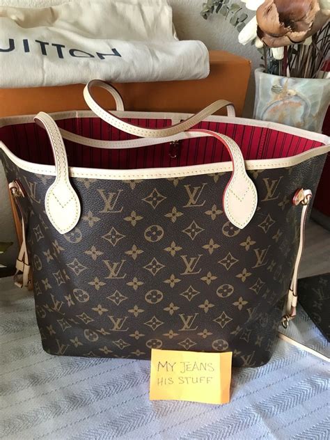 louis vuitton monogram bag red interior